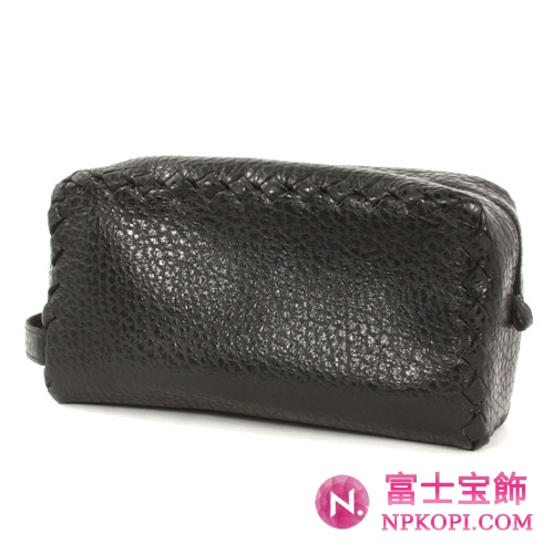 Bottega Veneta/ボッテガ・ヴェネタ カーフレザー セカンドバッグ ブラック 174361VK7821000